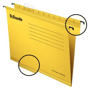 Teczka do szuflad Esselte A4 Pendaflex z zawieszką, Żółta